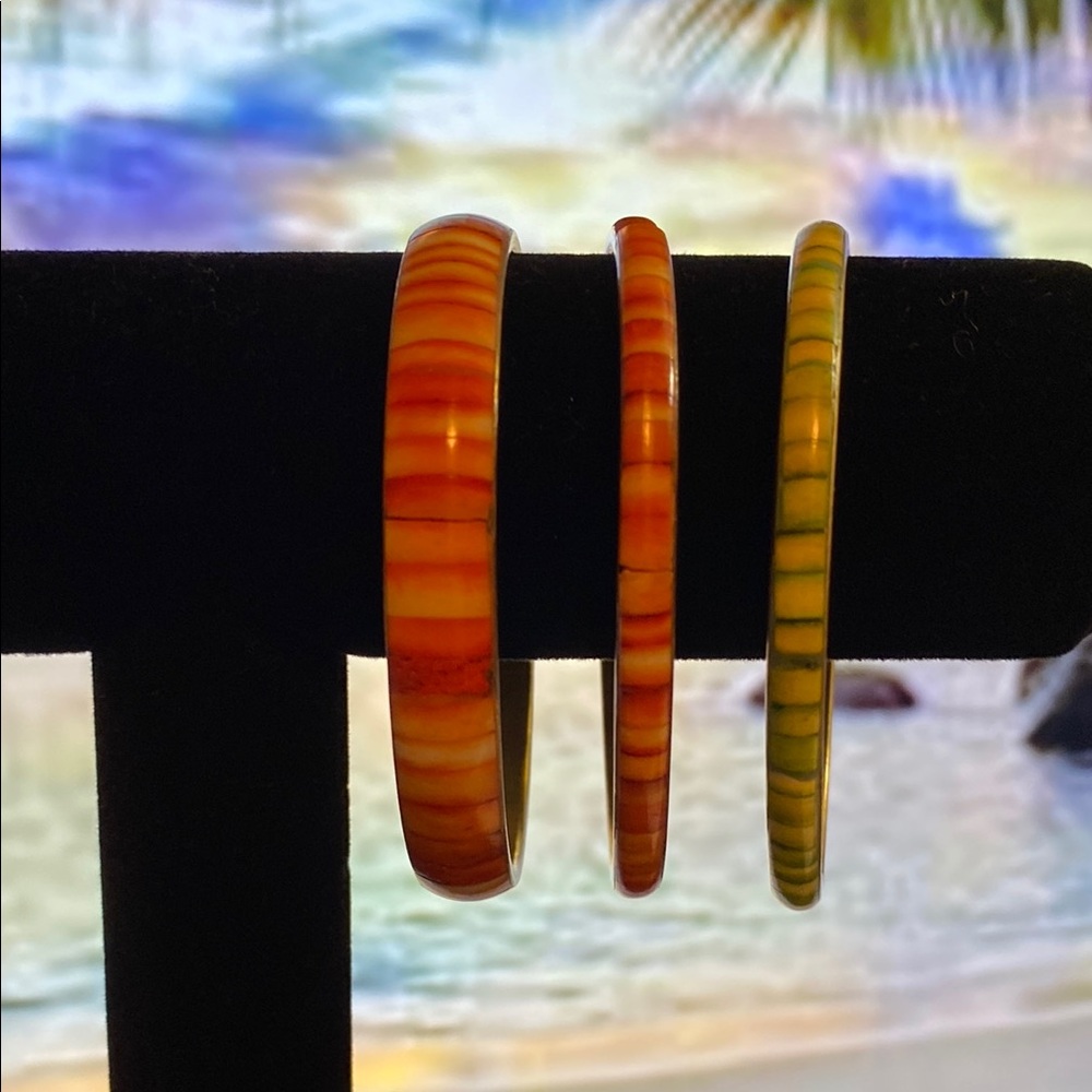 Colorful Striped Bangles Set - Picture 4 of 4